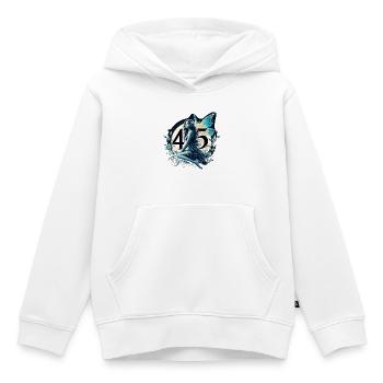 45 ans fée elfe anniversaire cadeau d’anniversaire - Sweat Premium à capuche enfant bio - blanc - Devant - AI Model Kid Female (0cm)
