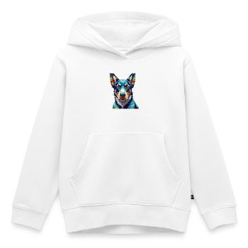 Russischer Harlekin Hund Hunderasse Karikatur Kawaii - Kinder Premium Organic Hoodie - Weiß - Vorne - AI Model Kid Female (0cm)