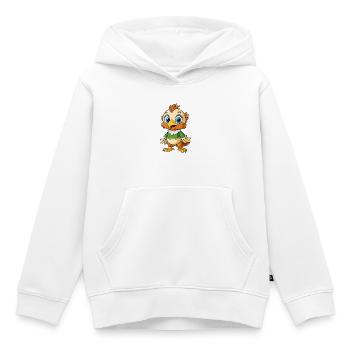 Buse mignon personnage de dessin animé Kawaii Clipart - Sweat Premium à capuche enfant bio - blanc - Devant - AI Model Kid Female (0cm)