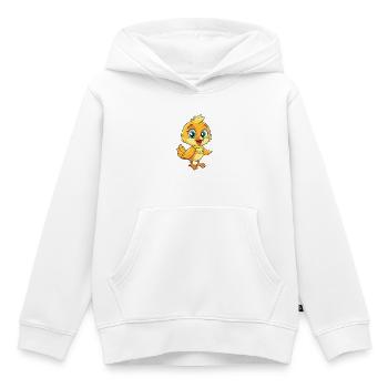 mésange mignon personnage de dessin animé Kawaii Clipart - Sweat Premium à capuche enfant bio - blanc - Devant - AI Model Kid Female (0cm)
