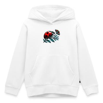 Coccinelle - Sweat Premium à capuche enfant bio - blanc - Devant - AI Model Kid Female (0cm)
