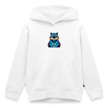 Chipmunk Coloré Kawaii Dessin Animé Personnage Clipart - Sweat Premium à capuche enfant bio - blanc - Devant - AI Model Kid Female (0cm)