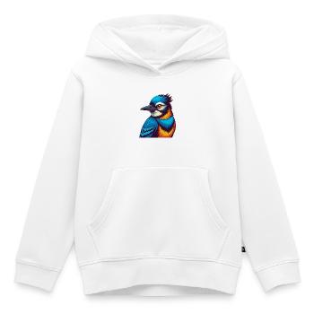 Blue Jay Bunte Kawaii Cartoon Figur Clipart - Kinder Premium Organic Hoodie - Weiß - Vorne - AI Model Kid Female (0cm)