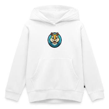 Chipmunk Coloré Kawaii Dessin Animé Personnage Clipart - Sweat Premium à capuche enfant bio - blanc - Devant - AI Model Kid Female (0cm)