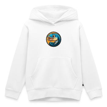 Anguille Coloré Kawaii Dessin Animé Personnage Clipart Animal de compagnie - Sweat Premium à capuche enfant bio - blanc - Devant - AI Model Kid Female (0cm)
