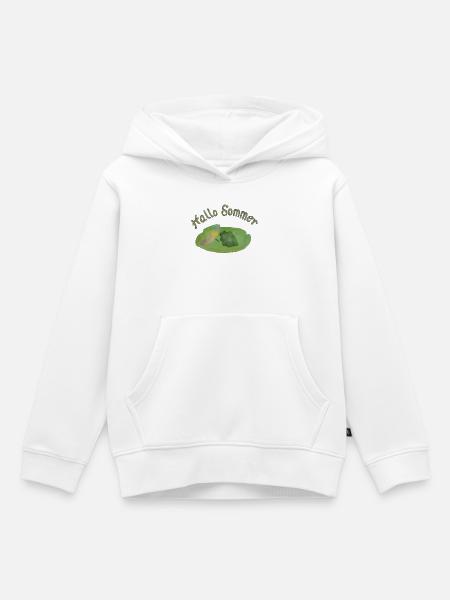 Hallo Sommer - Kinder Premium Organic Hoodie - Weiß