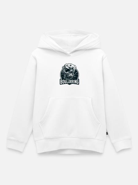 Bouldern Schildkröte Klettern Geschenk - Kinder Premium Organic Hoodie - Weiß