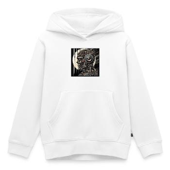 Analog soul AI robot Art - Kids Premium Organic Hoodie - white - Front - AI Model Kid Female (0cm)
