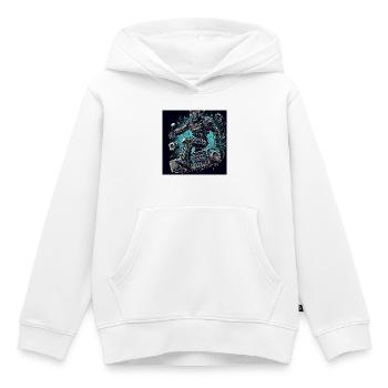 Analogo vibes AI robot Art - Sweat Premium à capuche enfant bio - blanc - Devant - AI Model Kid Female (0cm)