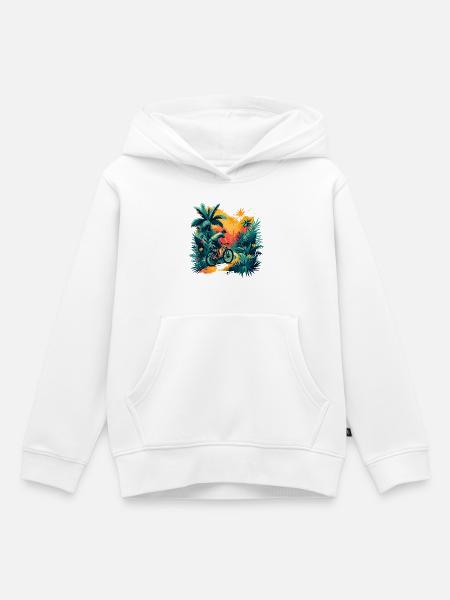 Radfahrer - Kinder Premium Organic Hoodie - Weiß