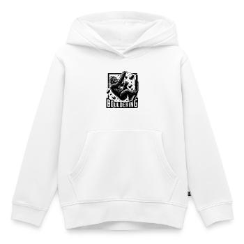 Bouldering Gorilla Silverback Cadeau - Sweat Premium à capuche enfant bio - blanc - Devant - AI Model Kid Female (0cm)
