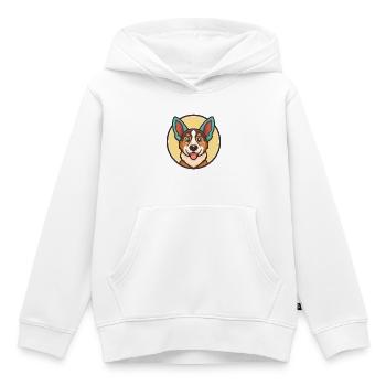 Russischer Harlekin Hund Hunderasse Karikatur Kawaii - Kinder Premium Organic Hoodie - Weiß - Vorne - AI Model Kid Female (0cm)