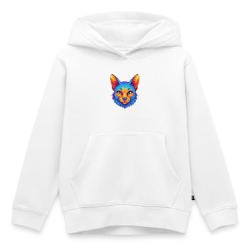 Brume australienne Chat race dessin animé Kawaii Animal Pe - Sweat Premium à capuche enfant bio - blanc - Devant - AI Model Kid Female (0cm)