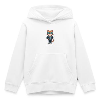 Bombay Funny Cartoon Kawaii Veste Lunettes de soleil - Sweat Premium à capuche enfant bio - blanc - Devant - AI Model Kid Female (0cm)