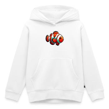 Poisson-clown - Sweat Premium à capuche enfant bio - blanc - Devant - AI Model Kid Female (0cm)