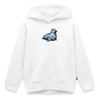 Siegel - Kinder Premium Organic Hoodie - Weiß - Vorne - AI Model Kid Female (0cm)