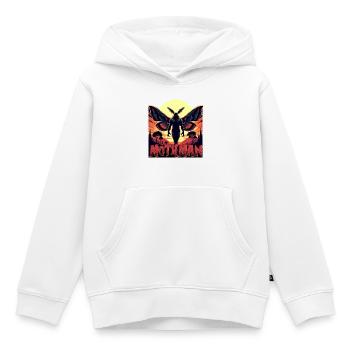 Mothman Monstre Halloween - Sweat Premium à capuche enfant bio - blanc - Devant - AI Model Kid Female (0cm)