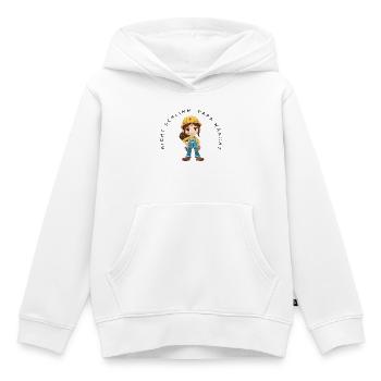 Nicht schlimm, Papa wäscht (Bauarbeiterin) - Kinder Premium Organic Hoodie - Weiß - Vorne - AI Model Kid Female (0cm)