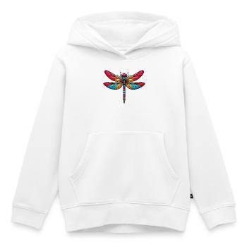 Libelle - Kinder Premium Organic Hoodie - Weiß - Vorne - AI Model Kid Female (0cm)