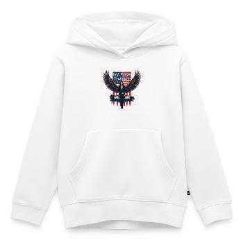 FIRST MADAM PRESIDENT, KAMALA HARRIS - Kids Premium Organic Hoodie - white - Front - AI Model Kid Female (0cm)