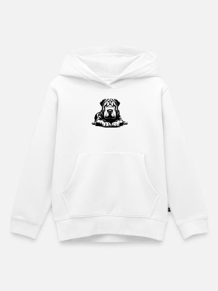 Shar Pei - Kinder Premium Organic Hoodie - Weiß