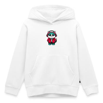 Brume australienne Chat Race Dessin animé Kawaii Animal - Sweat Premium à capuche enfant bio - blanc - Devant - AI Model Kid Female (0cm)