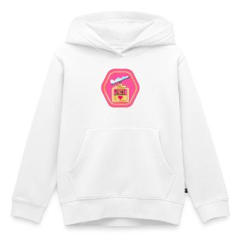 CAPYBARA SKIING GONDOLA LIFT - Kids Premium Organic Hoodie - white - Front - AI Model Kid Female (0cm)