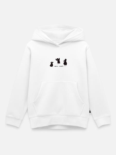 crows before bros - Kinder Premium Organic Hoodie - Weiß