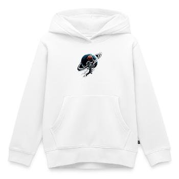 Basketball astronaute astronaute Spaceman cadeau - Sweat Premium à capuche enfant bio - blanc - Devant - AI Model Kid Female (0cm)
