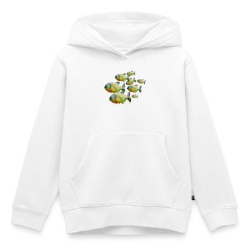 Fische im Schwarm - Kinder Premium Organic Hoodie - Weiß - Vorne - AI Model Kid Female (0cm)