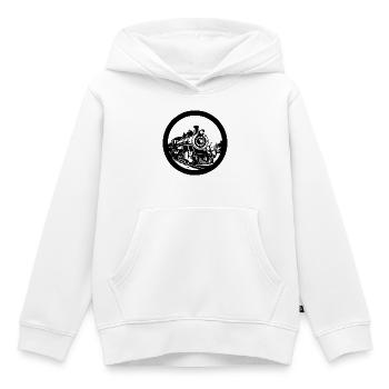 Lokomotive - Kinder Premium Organic Hoodie - Weiß - Vorne - AI Model Kid Female (0cm)