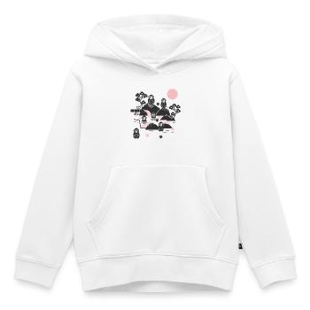 Chilling Monkeys in a Hot Spring l black pink - Kinder Premium Organic Hoodie - Weiß - Vorne - AI Model Kid Female (0cm)