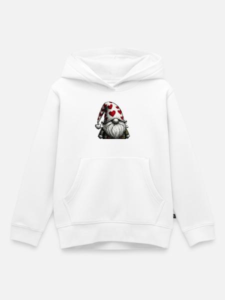 Leon Wichtel - Kinder Premium Organic Hoodie - Weiß
