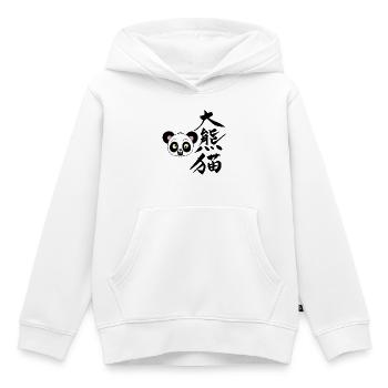 Panda manga kawaii - Sweat Premium à capuche enfant bio - blanc - Devant - AI Model Kid Female (0cm)