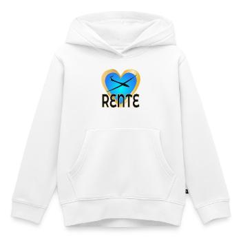 ABSCHIED KOLLEGEN RENTE Abflug - Kinder Premium Organic Hoodie - Weiß - Vorne - AI Model Kid Female (0cm)