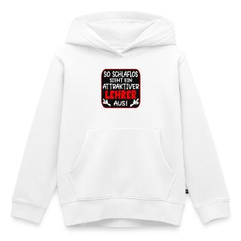 SCHLAFLOSER LEHRER LEHRAMT - Kinder Premium Organic Hoodie - Weiß - Vorne - AI Model Kid Female (0cm)