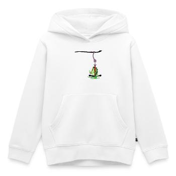 REMONTÉE MÉCANIQUE ENFANTS SKI DINOSAURE - Sweat Premium à capuche enfant bio - blanc - Devant - AI Model Kid Female (0cm)