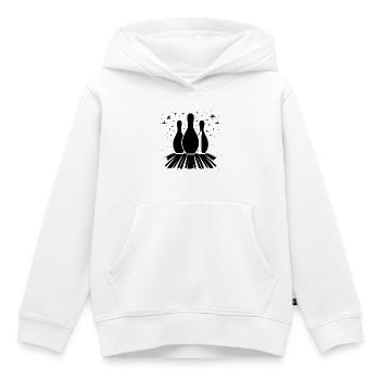 Skittles Bowling - Kids Premium Organic Hoodie - white - Front - AI Model Kid Female (0cm)
