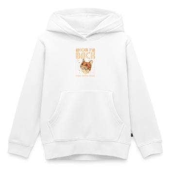 Miaou, je suis de retour - Sweat Premium à capuche enfant bio - blanc - Devant - AI Model Kid Female (0cm)