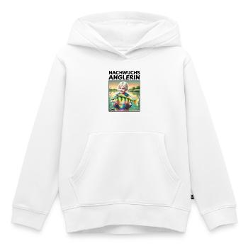 Nachwuchs Anglerin - Kinder Premium Organic Hoodie - Weiß - Vorne - AI Model Kid Female (0cm)