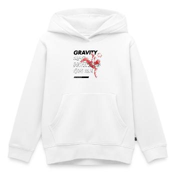 Schwerkraftloser Fallrückzieher – Fußballkunst - Kinder Premium Organic Hoodie - Weiß - Vorne - AI Model Kid Female (0cm)