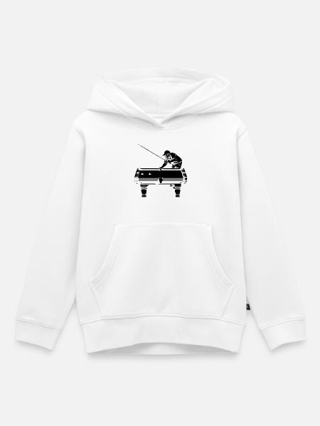 Billardspieler Pixel - Kinder Premium Organic Hoodie - Weiß