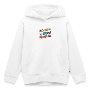 Pas de Wi-Fi, pas de problème - Sweat Premium à capuche enfant bio - blanc - Devant - AI Model Kid Female (0cm)