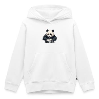 Réveillé tôt - Sweat Premium à capuche enfant bio - blanc - Devant - AI Model Kid Female (0cm)