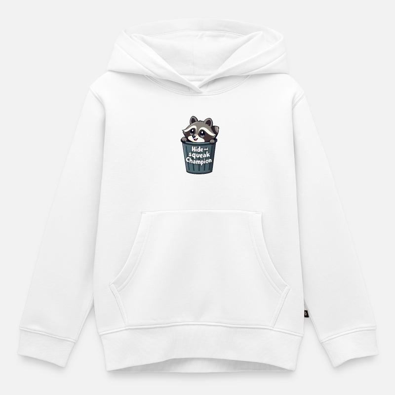 Champion de cache-cache et de grincement - Sweat Premium à capuche enfant bio - blanc