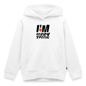 Spécial baies I’M - Sweat Premium à capuche enfant bio - blanc - Devant - AI Model Kid Female (0cm)