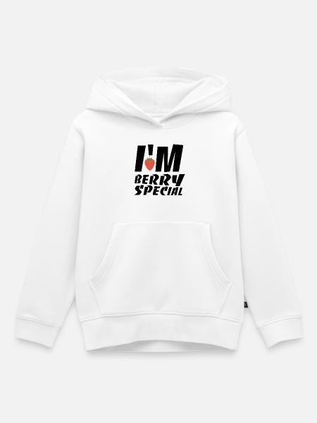 IM Beeren Spezial - Kinder Premium Organic Hoodie - Weiß