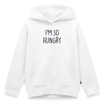 I'M SO HUNGRY Foodie - Kinder Premium Organic Hoodie - Weiß - Vorne - AI Model Kid Female (0cm)
