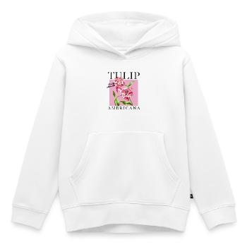 Barock-Tulpen Duo auf Rosa - Kinder Premium Organic Hoodie - Weiß - Vorne - AI Model Kid Female (0cm)