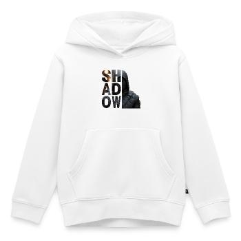 Ombre - Sweat Premium à capuche enfant bio - blanc - Devant - AI Model Kid Female (0cm)